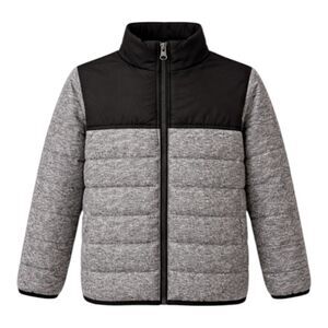 Kids Headquarters Puffer Coat Jacket Gray Grey Blacj Kids Little Toddler Boy 4T
